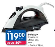 Safeway 1200Watt Steam Iron Black Or Grey SSI063