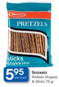 Snaxels Pretzels Shapes & Sticks-75g