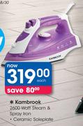 Kambrook 2600W Steam & Spray Ceramic Soleplate Iron