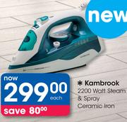 Kambrook 2200W Steam & Spray Ceramic Iron