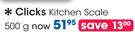Clicks 500g Kitchen Scale