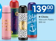 Clicks 500ml Vacuum Flasks-Each