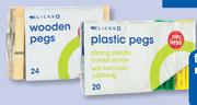 Clicks 20 Plastic Pegs-Per Pack