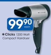 Clicks 1200W Compact Hairdryer