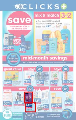 Clicks Mid-Month Sale (15 Dec - 23 Jan 2017), page 1