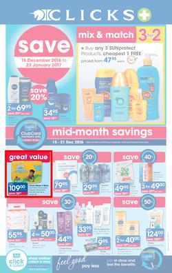 Clicks Mid-Month Sale (15 Dec - 23 Jan 2017), page 1