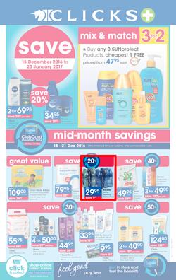 Clicks Mid-Month Sale (15 Dec - 23 Jan 2017), page 1