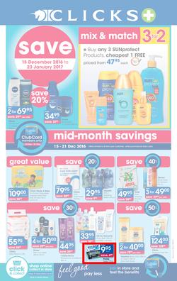Clicks Mid-Month Sale (15 Dec - 23 Jan 2017), page 1