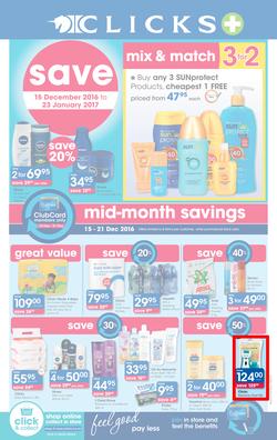 Clicks Mid-Month Sale (15 Dec - 23 Jan 2017), page 1