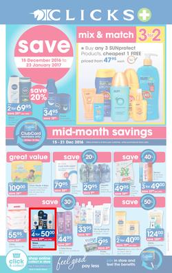 Clicks Mid-Month Sale (15 Dec - 23 Jan 2017), page 1
