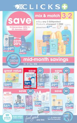 Clicks Mid-Month Sale (15 Dec - 23 Jan 2017), page 1