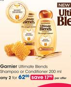 Garnier Ultimate Blends Shampoo Or Conditioner-2 x 200ml