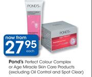 Pond's Perfect Colour Complex Or Age Miracle Skin Care Products-Each
