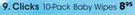 Clicks 10 Pack Baby Wipes