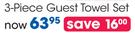 Clicks 3 Piece Guest Towel Set