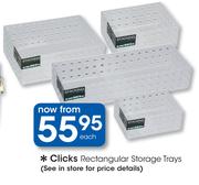 Clicks Rectangular Storage Trays-Each