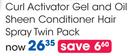 Easy Waves Curl Activator Gel And Oil Sheen Conditioner Hair Spray Twin Pack