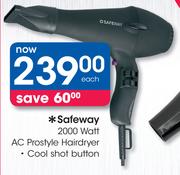 Safeway 2000 Watt AC Prostyle Hairdryer