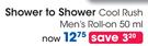 Shower To Shower Cool Rush Men's Roll-On-50ml