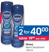 Nivea Men's Deodorant-2x150ml