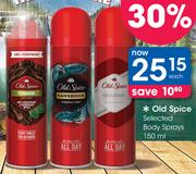 Old Spice Selected Body Sprays-150ml Each