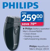 philips Battery Operated Men's Shaver PQ206