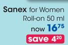 Sanex For Women Roll On-50ml