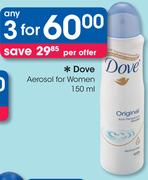 Dove Aerosol For Women 150ml-For Any 3