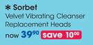 Sorbet Velvet Vibrating Cleanser Replacement Heads