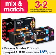 Kotex products-Per Pack