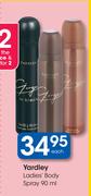 Yardley Ladies Spray-90ml Each