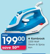 Kambrook 2200 Watt Steam And Spray Iron
