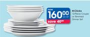 Clicks 12-Piece Coupe or Rimmed Dinner Set-Per Set
