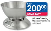 Love Cooking Stainless Steel Scale with Bowl-Each