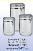 Clicks Acrylic Canisters-Each