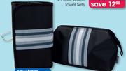 Clicks Guy Pinot Men's Black Or Grey Stripe Toiletry Bag-Each