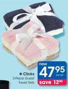 Clicks 3 Piece Guest Towel Sets-Per Set