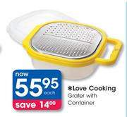 Love Cooking Grater With Container-Each