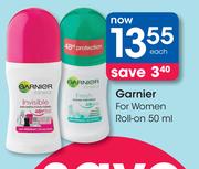 Garnier For Women Roll-On-50ml Each