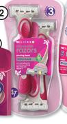 Clicks Triple Blade Disposable Razors For Women-4-Pack