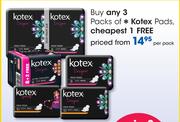 Kotex Pads-Per Pack