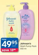 Johnson's Wash Pump Pack-500ml Each