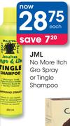 JML No More Itch Gro Spray Or Tingle Shampoo-Each
