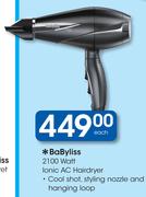 BaByliss 2100Watt Ionic AC Hairdryer