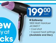 Safeway 1800Watt Hairdryer JA184017