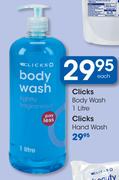 Clicks Body Wash-1L Or Hand Wash-Each