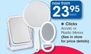 Clicks Acrylic Or Plastic Mirrors-Each