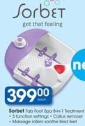 Sorbet Fab Foot Spa 8-In-1 Treatment-Each