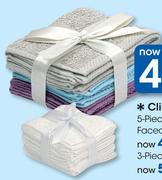 Clicks 3 Piece Guest Towel Set-Each