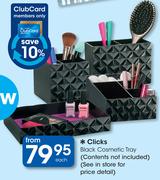 Clicks Black Cosmetic Tray-Each